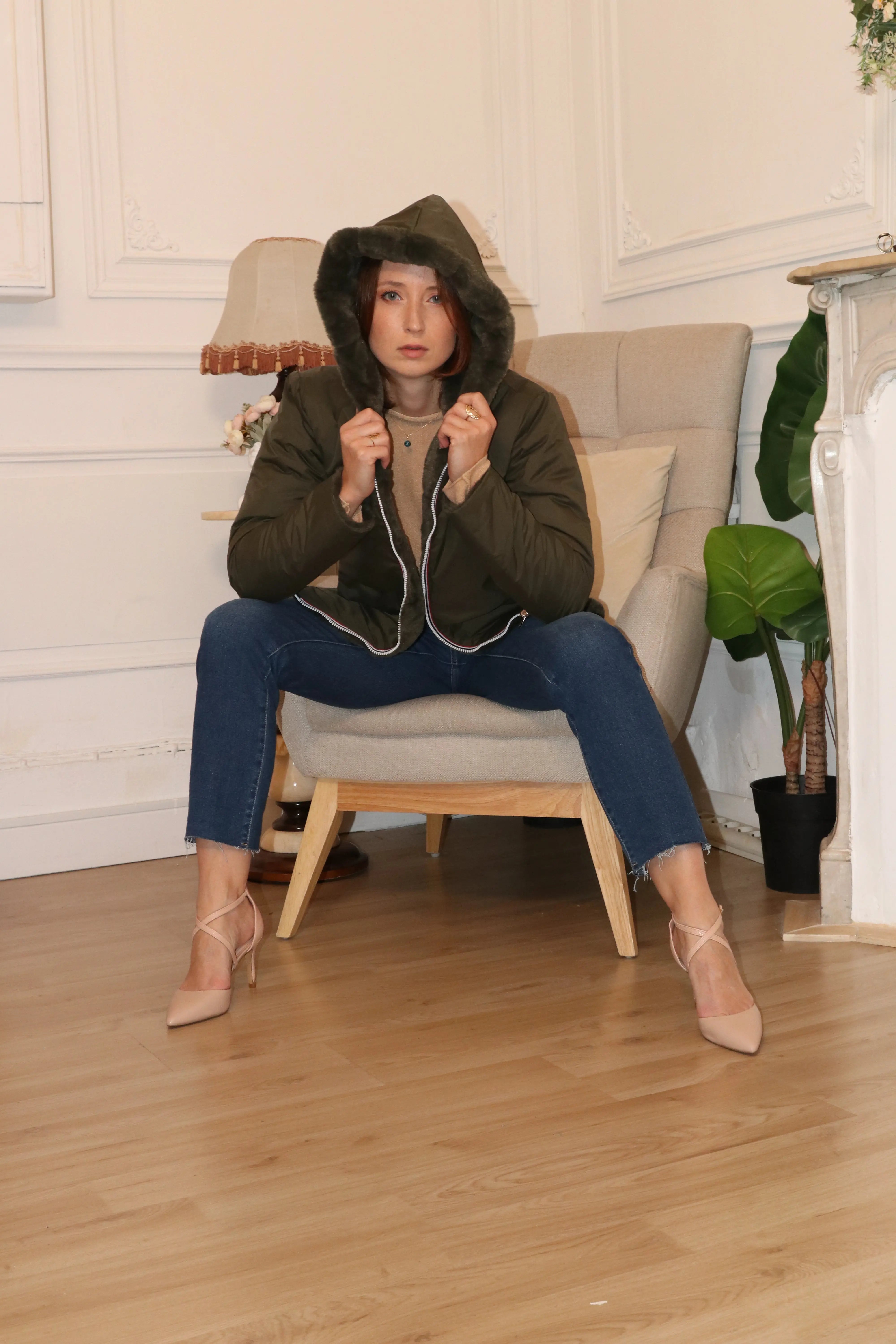 IMPERMEABLE COURT FOURRE (MATELASSE) LAURA JO La Chica