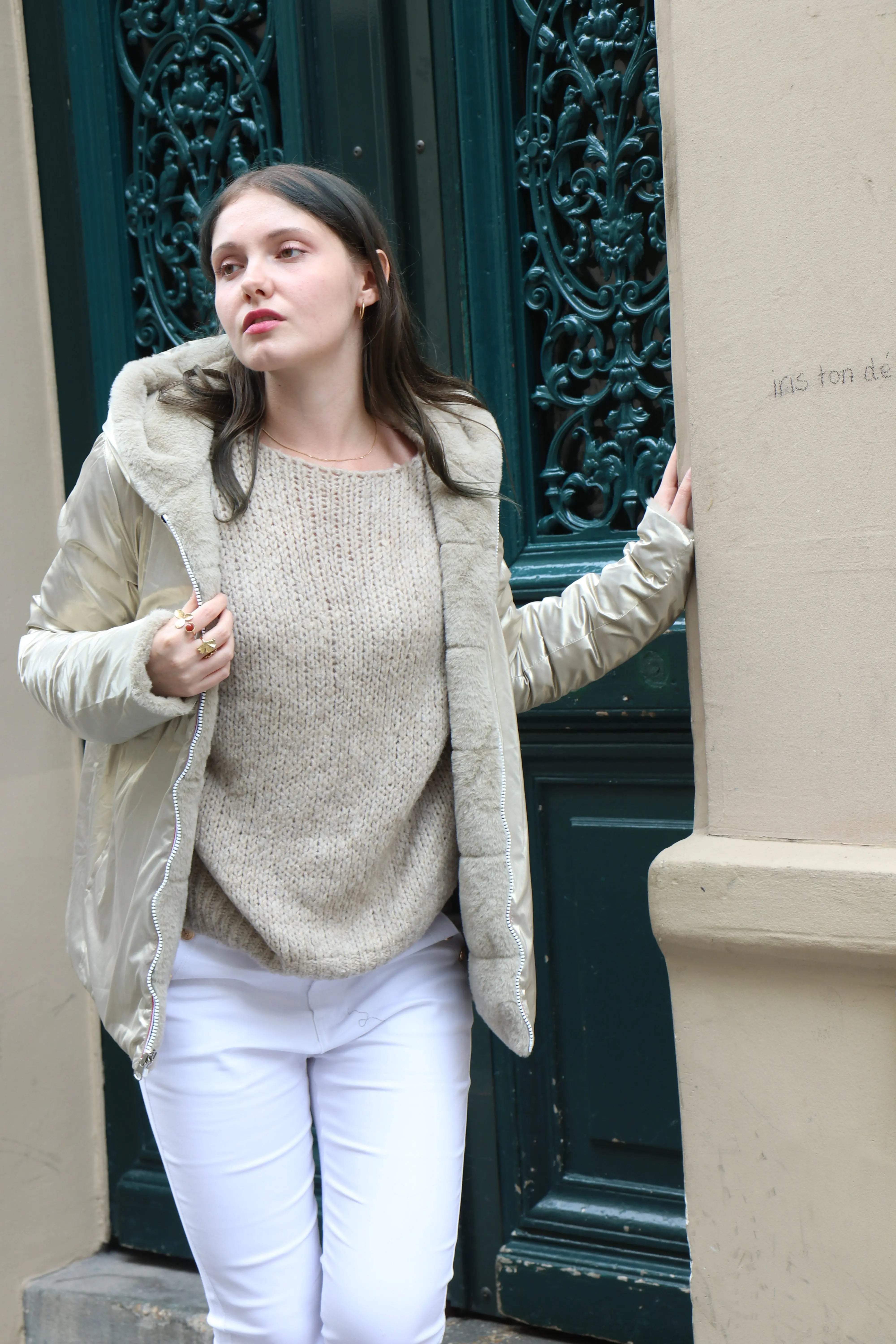 IMPERMEABLE FOURRE COURT (MATELASSE) LAURA JO La Chica