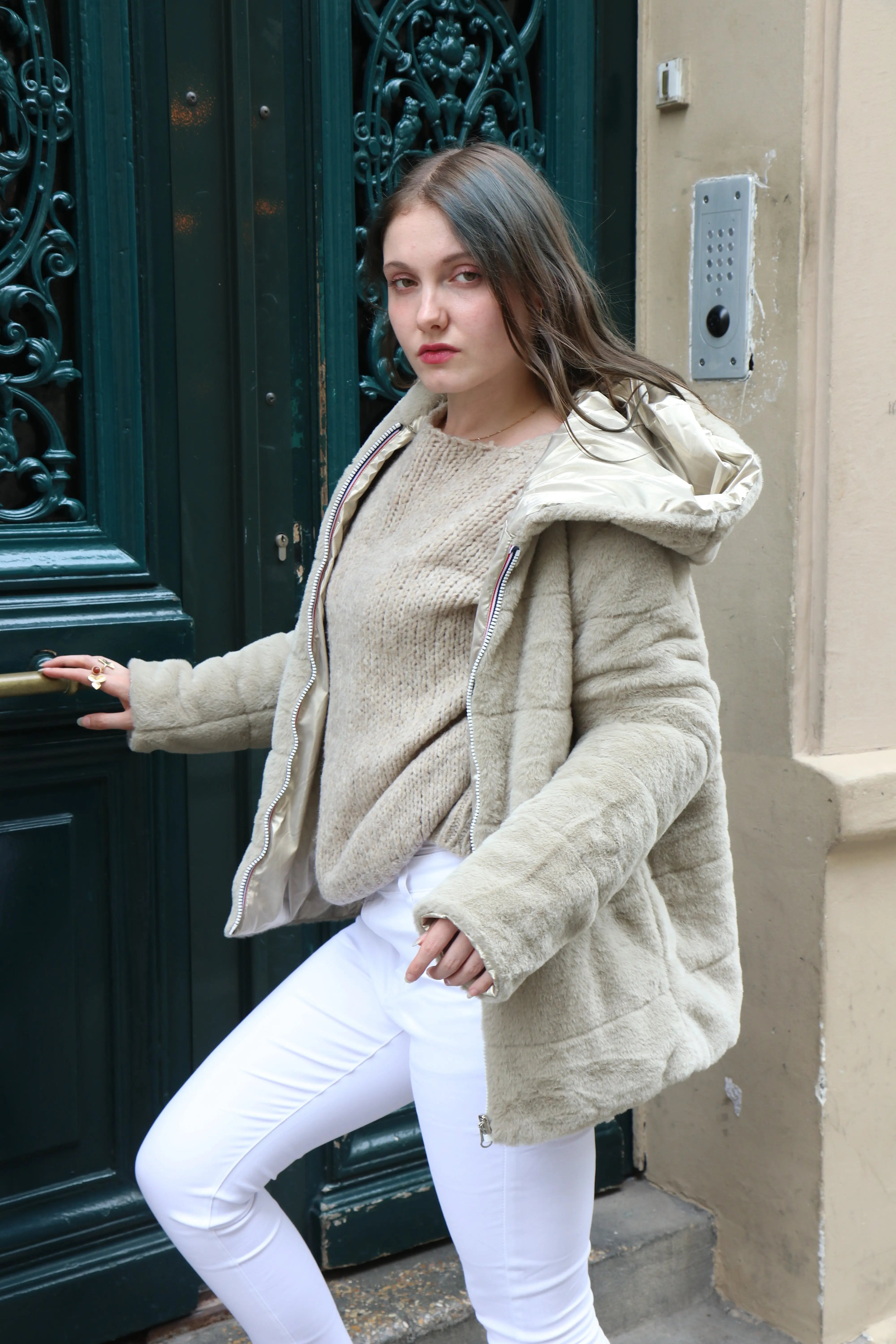 IMPERMEABLE FOURRE COURT (MATELASSE) LAURA JO La Chica