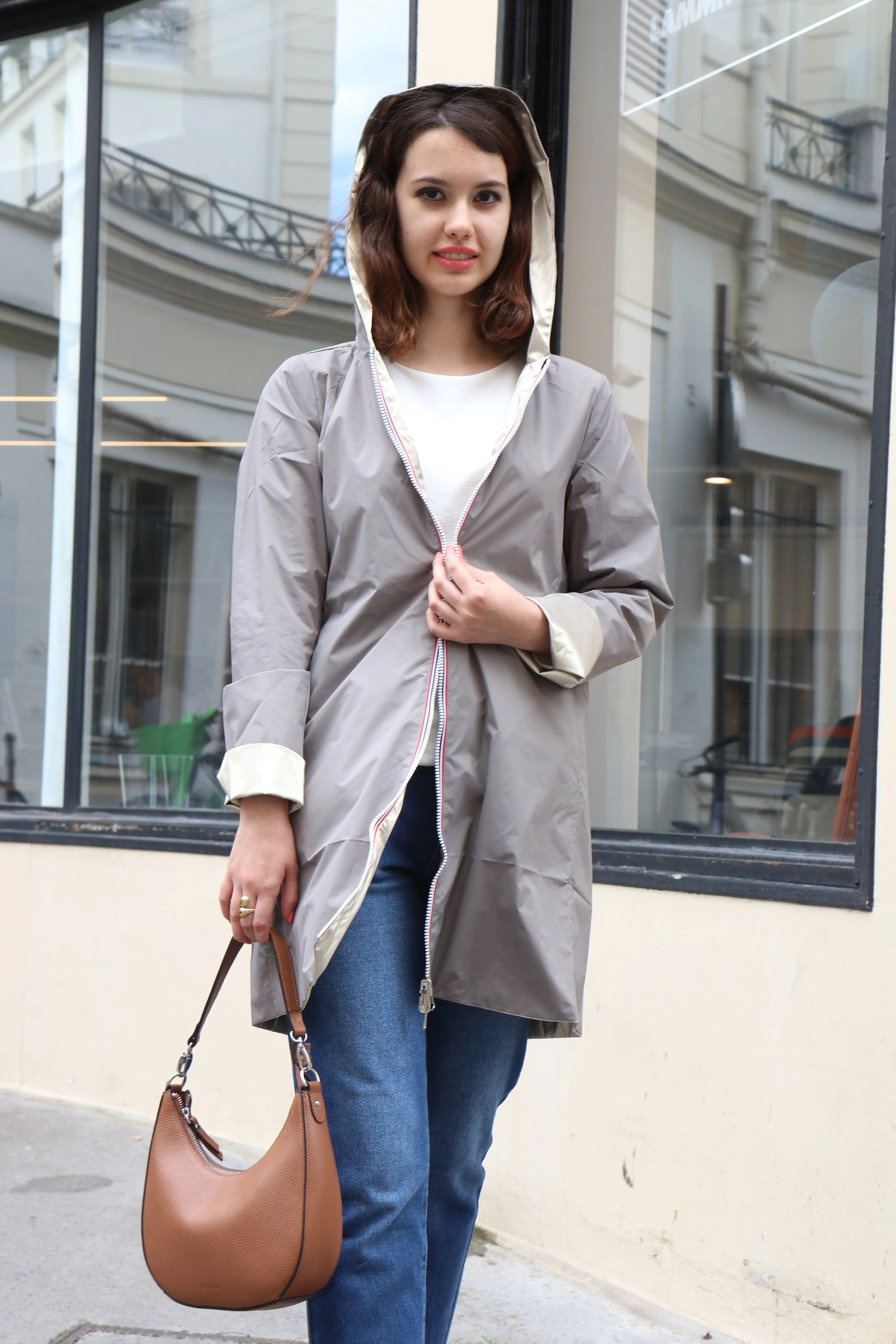 IMPERMEABLE LEGER REVERSIBLE LONG La Chica