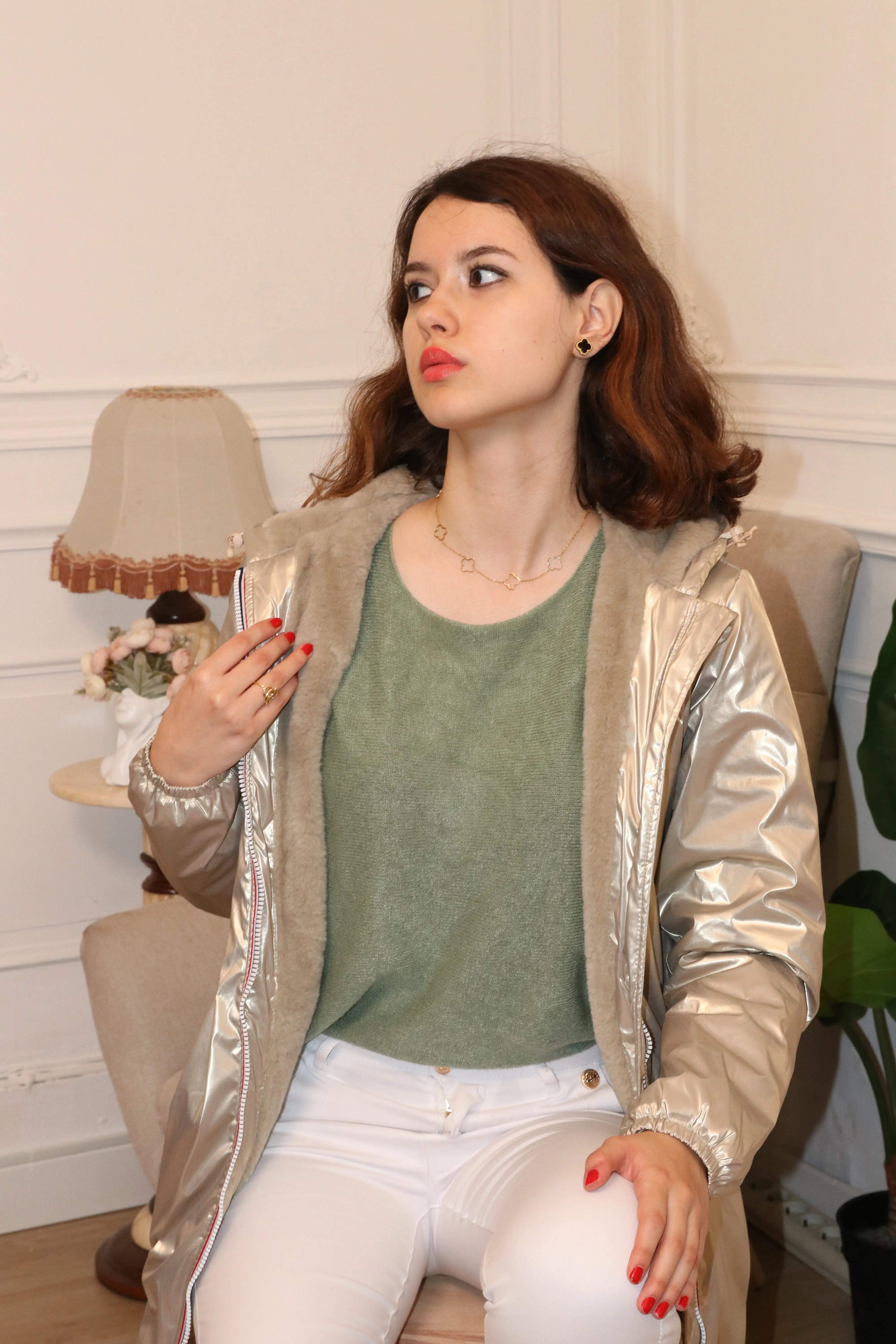 IMPERMEABLE LONG FOURE DORE  LAURA JO La Chica