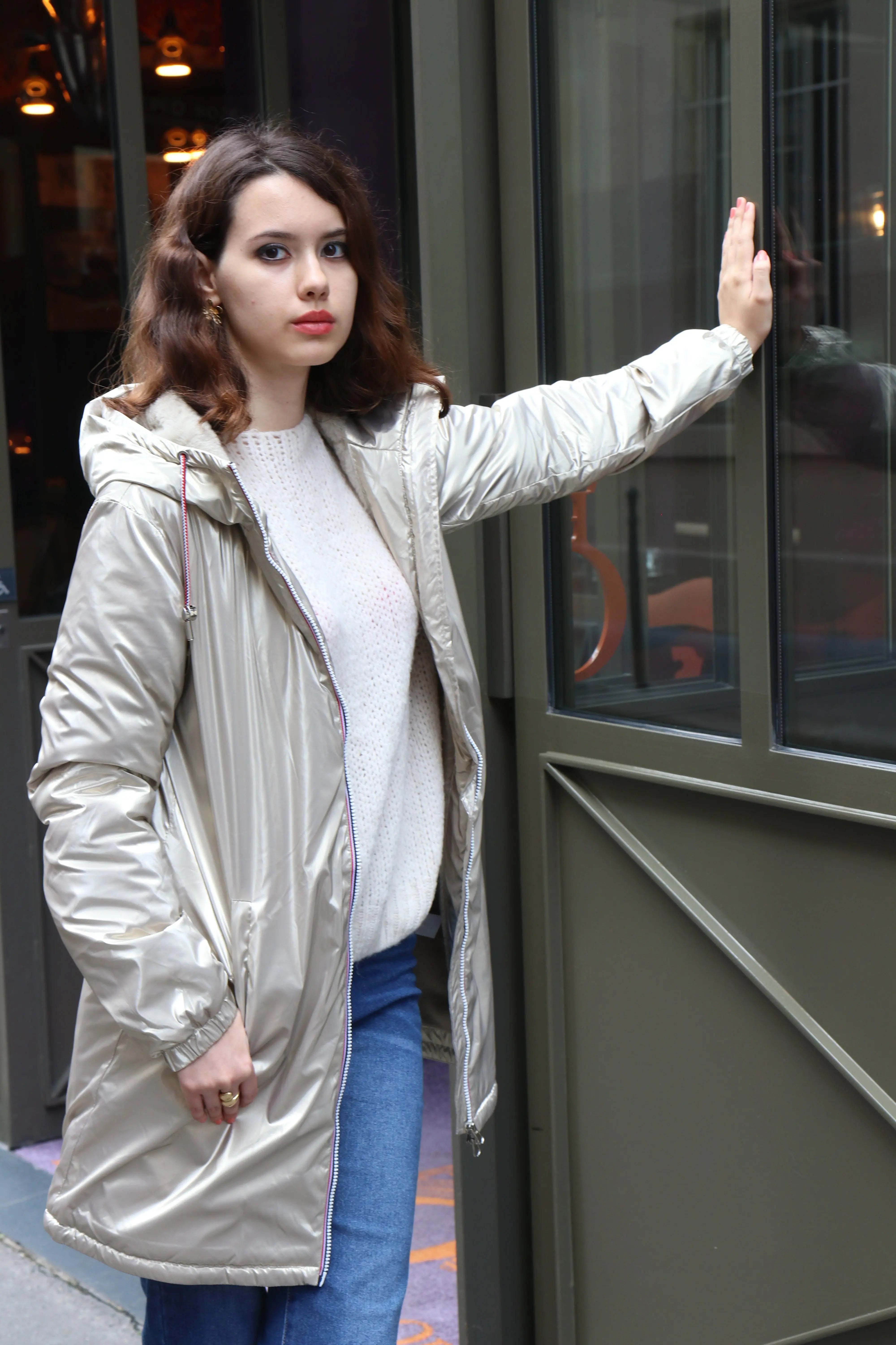 IMPERMEABLE LONG FOURRE AVEC CORDONS La Chica