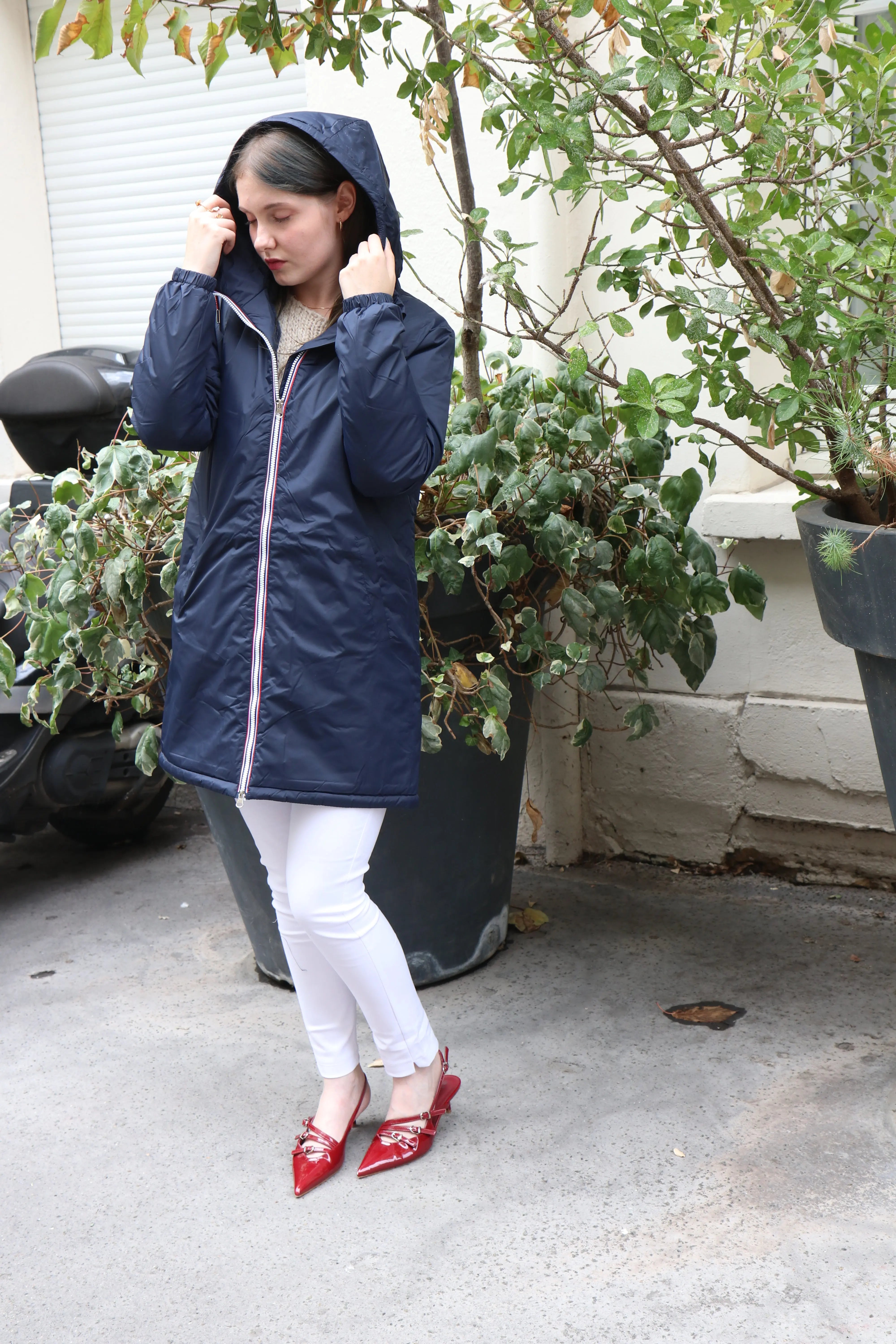 IMPERMEABLE LONG FOURRE AVEC CORDONS La Chica
