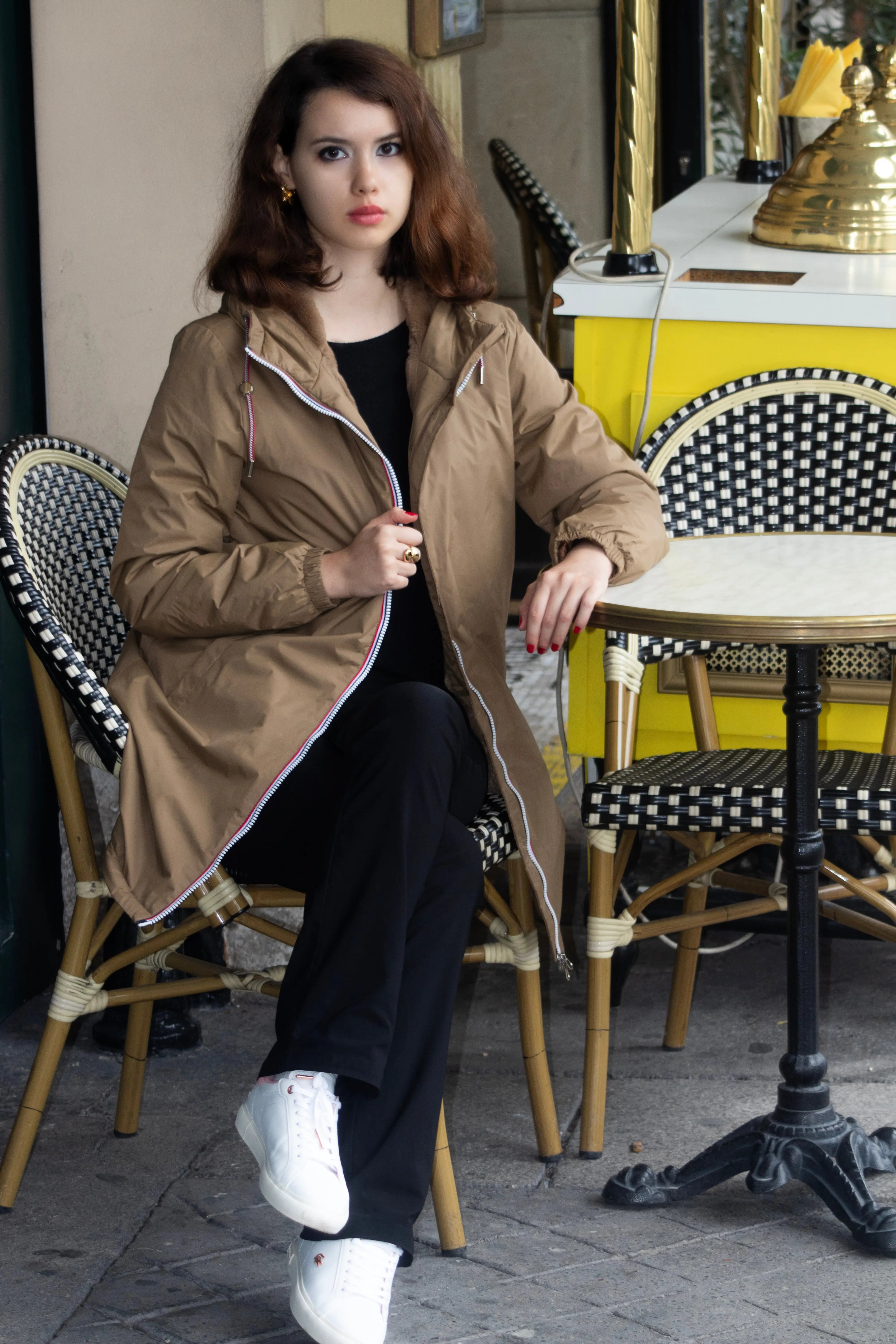 IMPERMEABLE LONG FOURRE LAURA JO CAMEL La Chica
