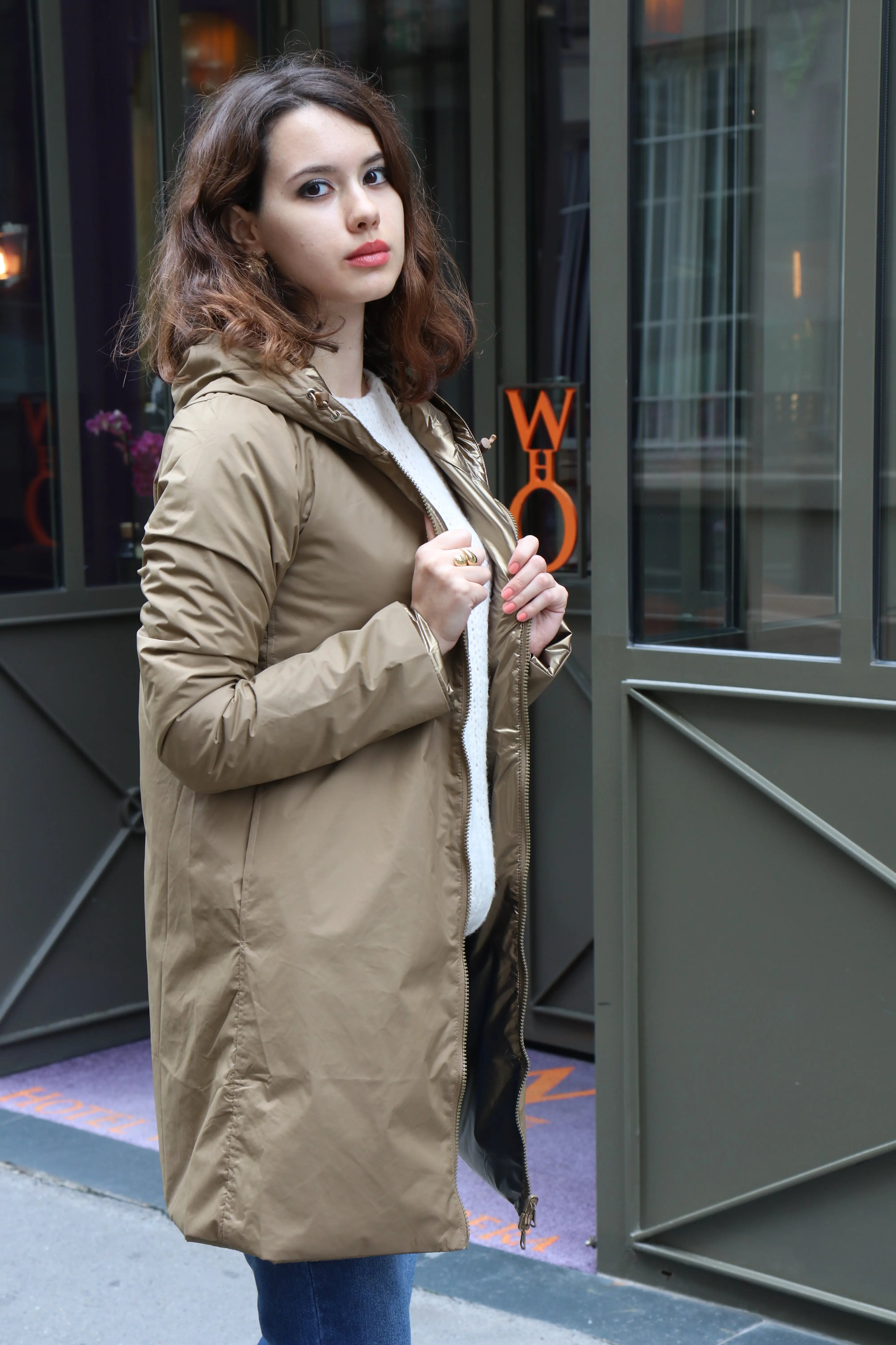 IMPERMEABLE LONG MI-SAISON BRILLANT La Chica