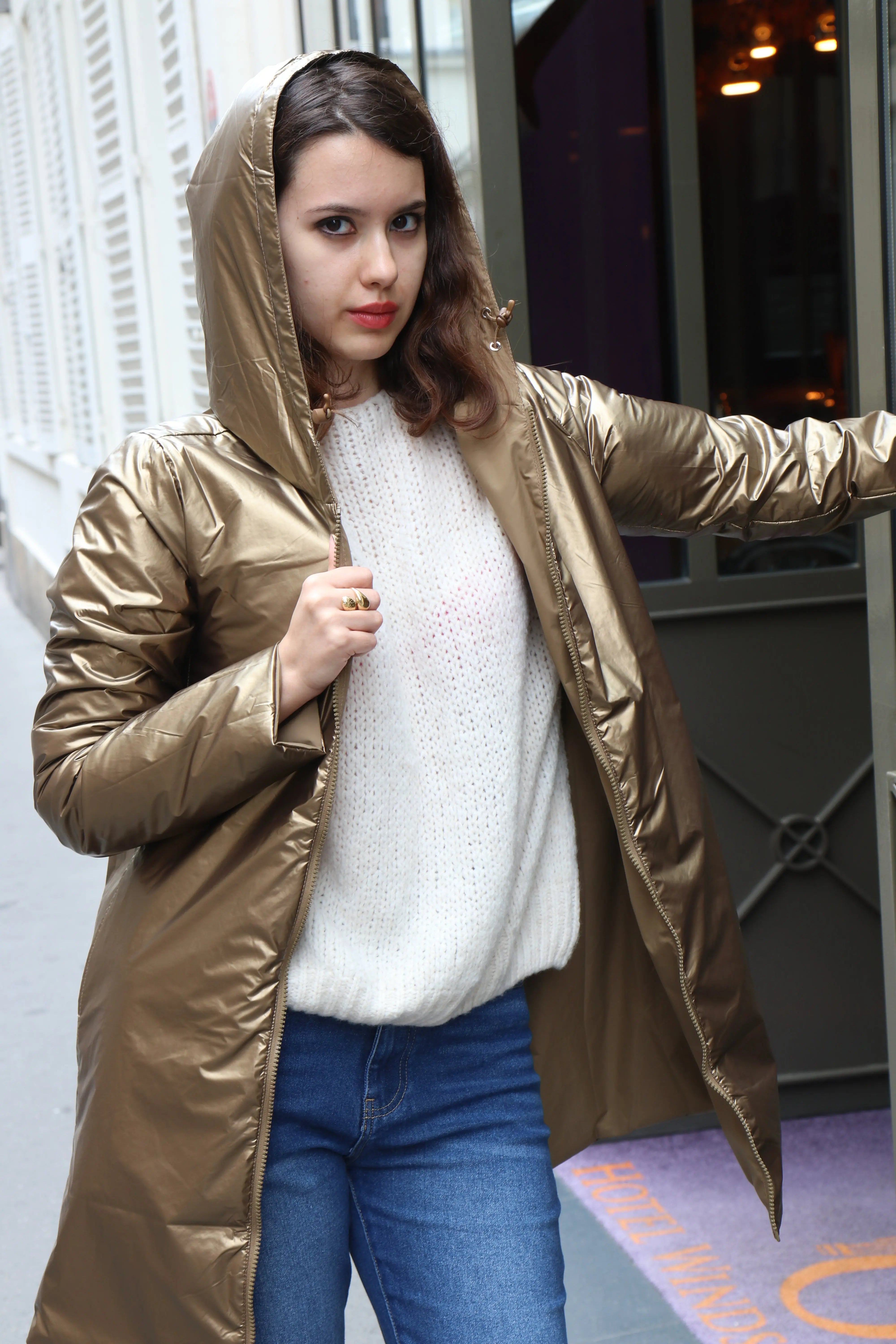 IMPERMEABLE LONG MI-SAISON BRILLANT La Chica