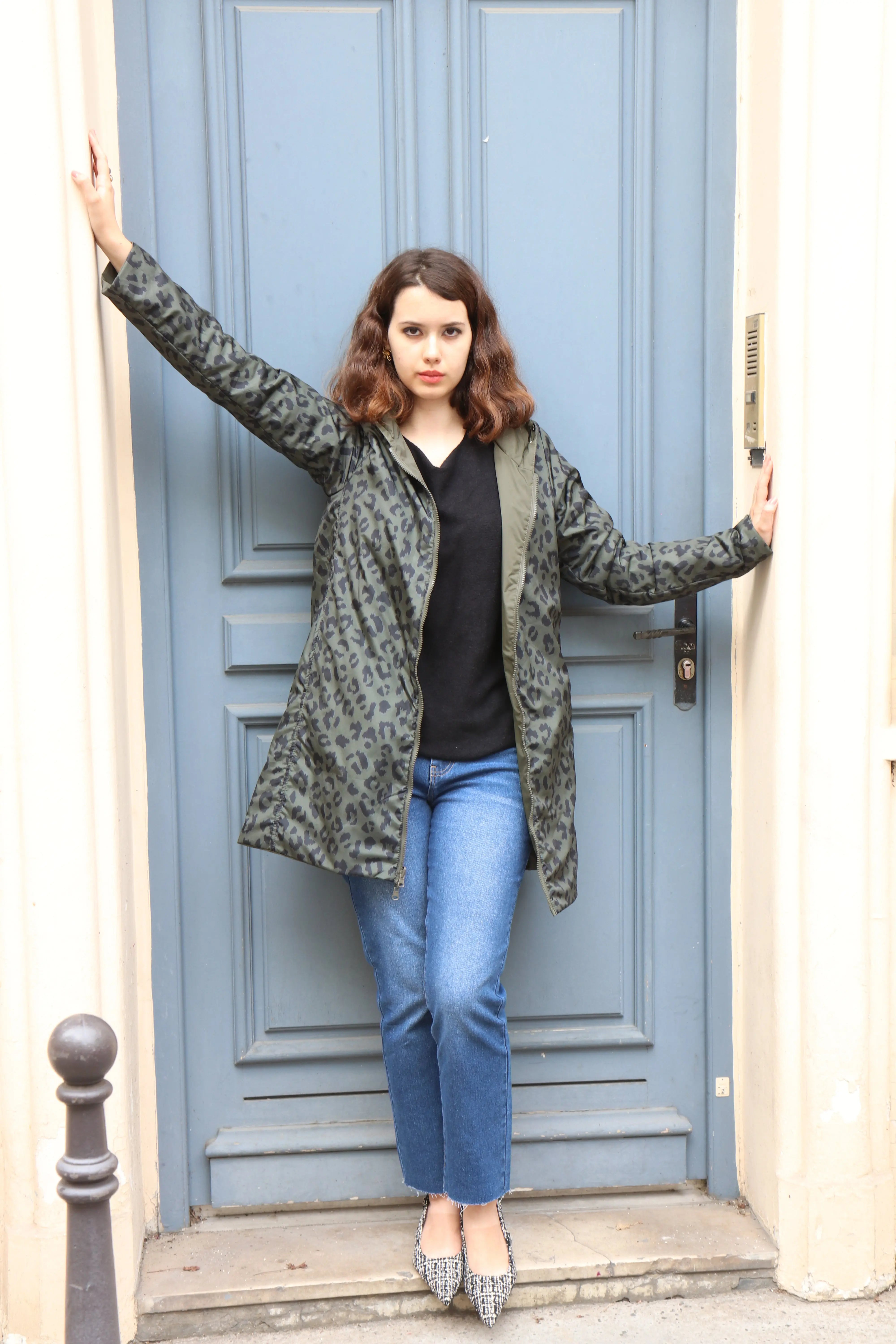 IMPERMEABLE LONG MI-SAISON LEOPARD La Chica