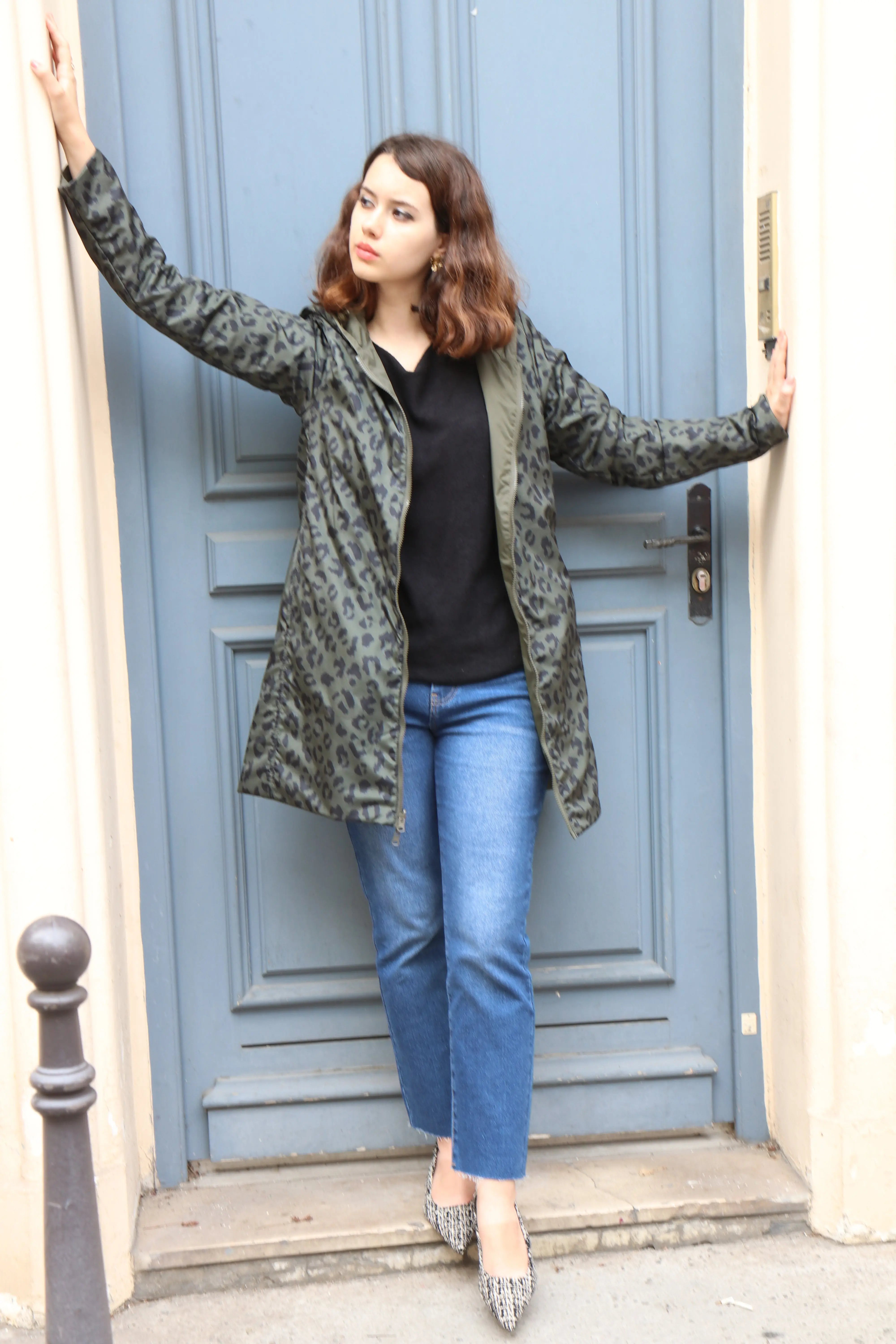 IMPERMEABLE LONG MI-SAISON LEOPARD La Chica