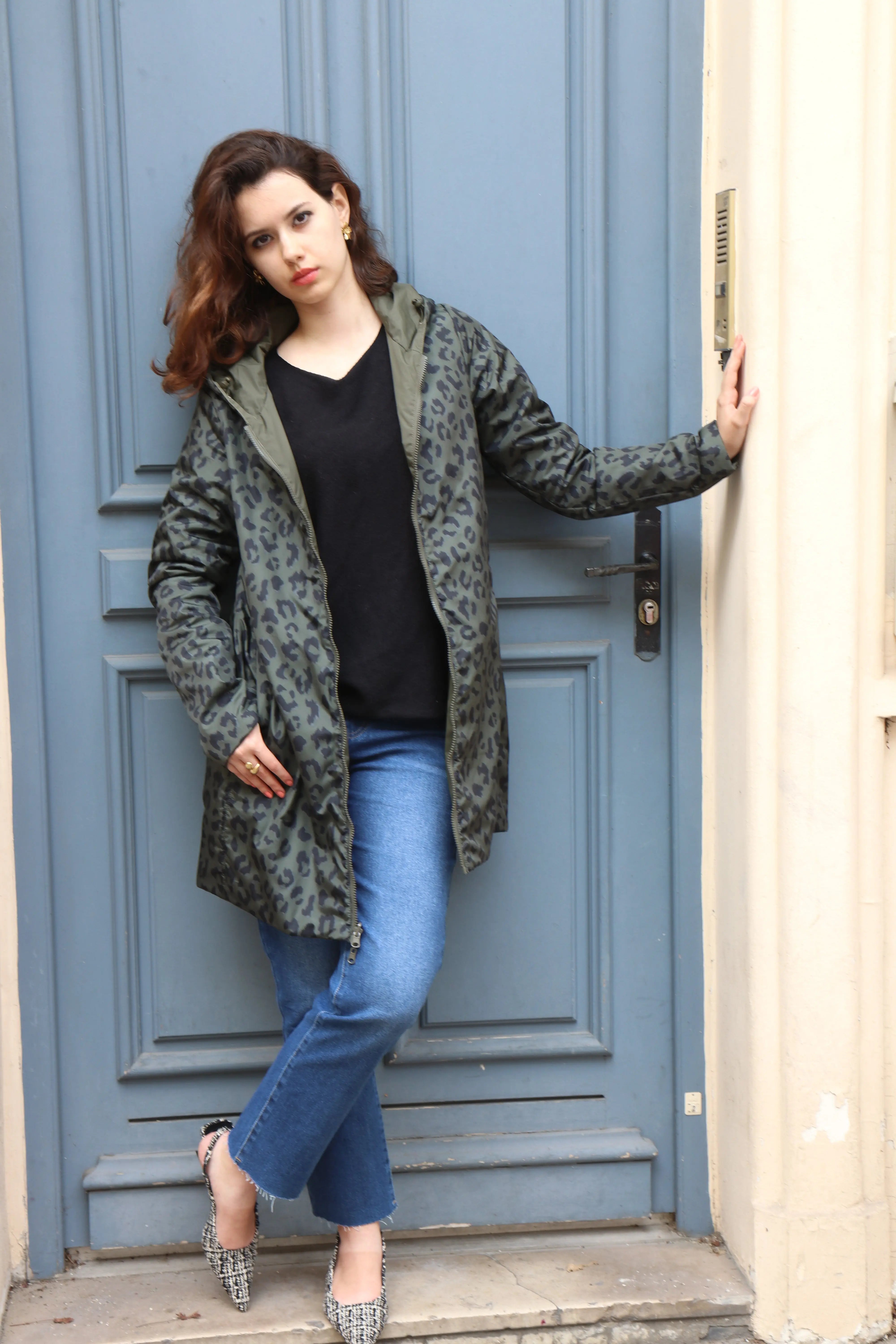 IMPERMEABLE LONG MI-SAISON LEOPARD La Chica
