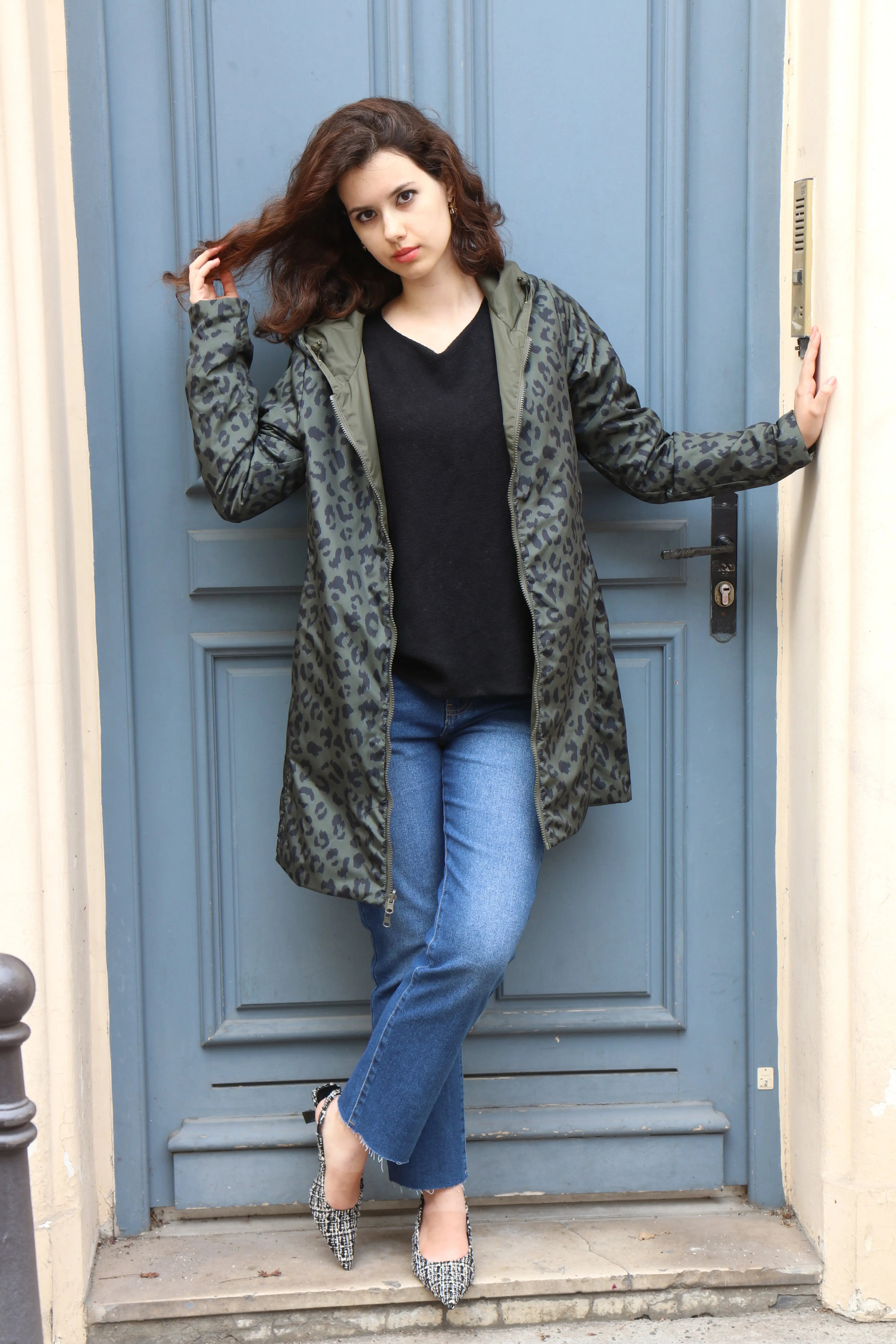 IMPERMEABLE LONG MI-SAISON LEOPARD La Chica
