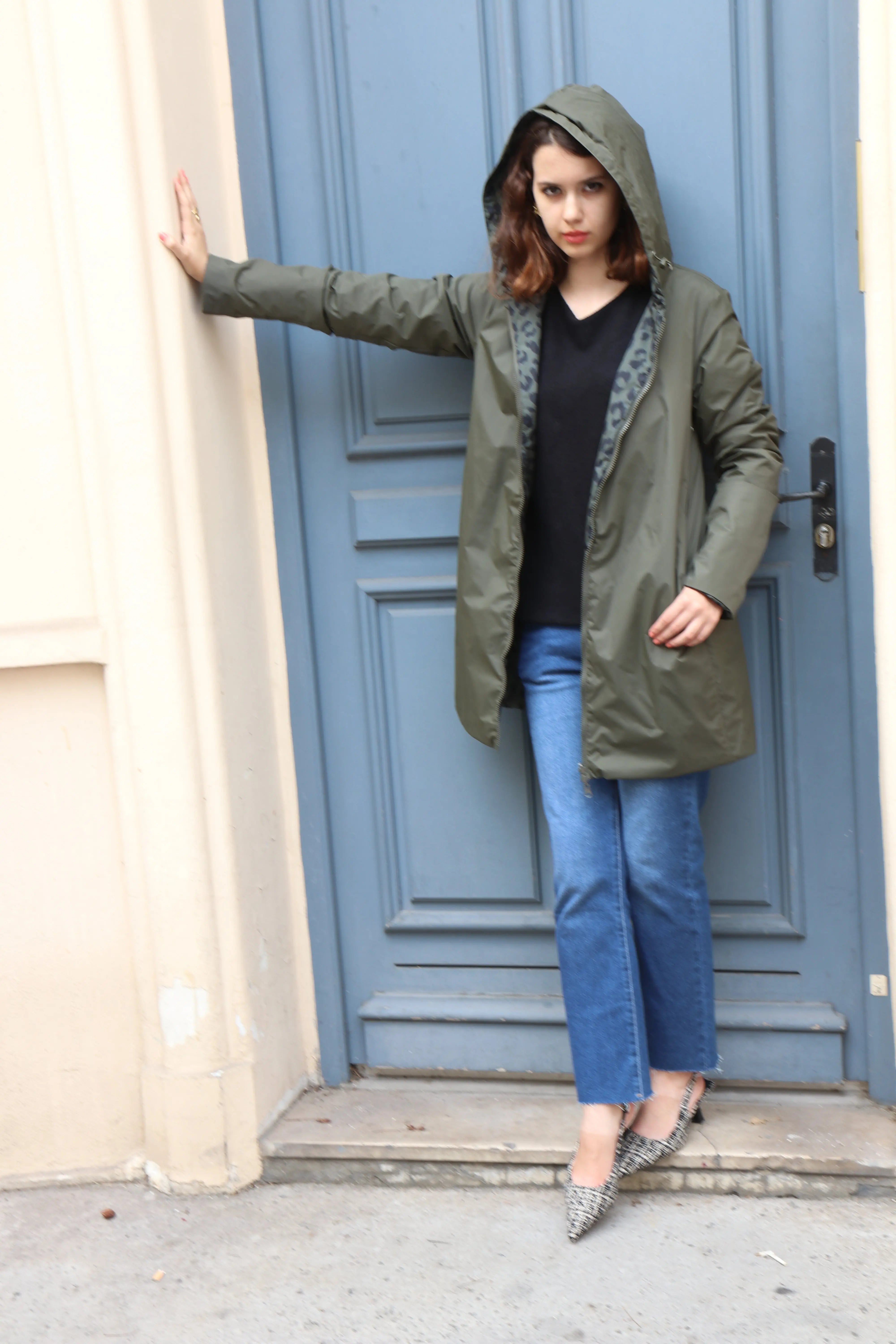 IMPERMEABLE LONG MI-SAISON LEOPARD La Chica