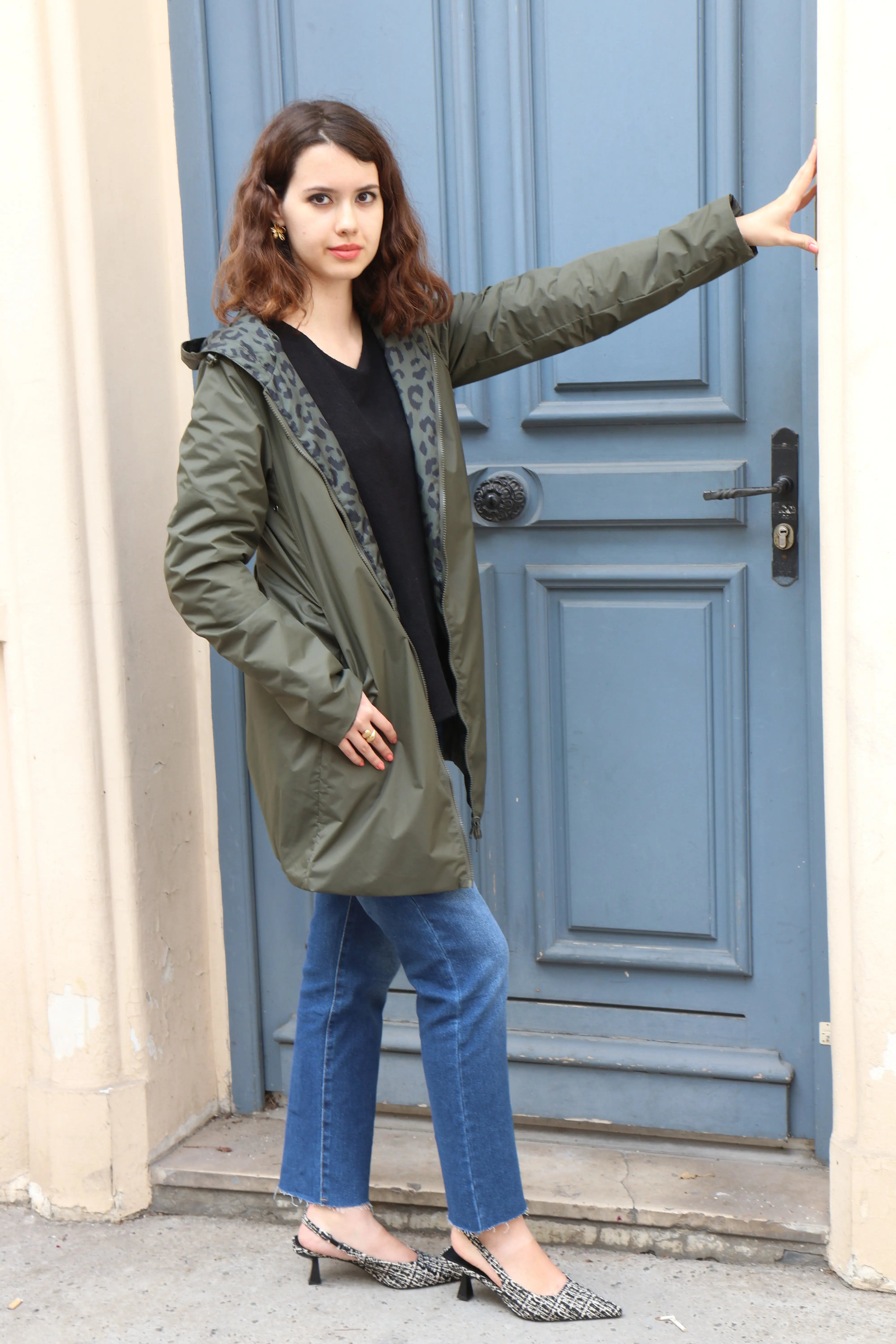 IMPERMEABLE LONG MI-SAISON LEOPARD La Chica