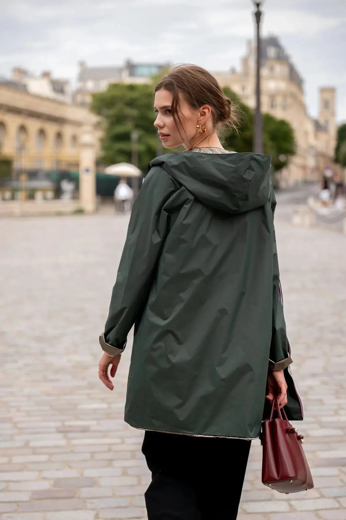 MANTEAU LONG IMPERMEABLE VER BRONZE LAURA JO La Chica