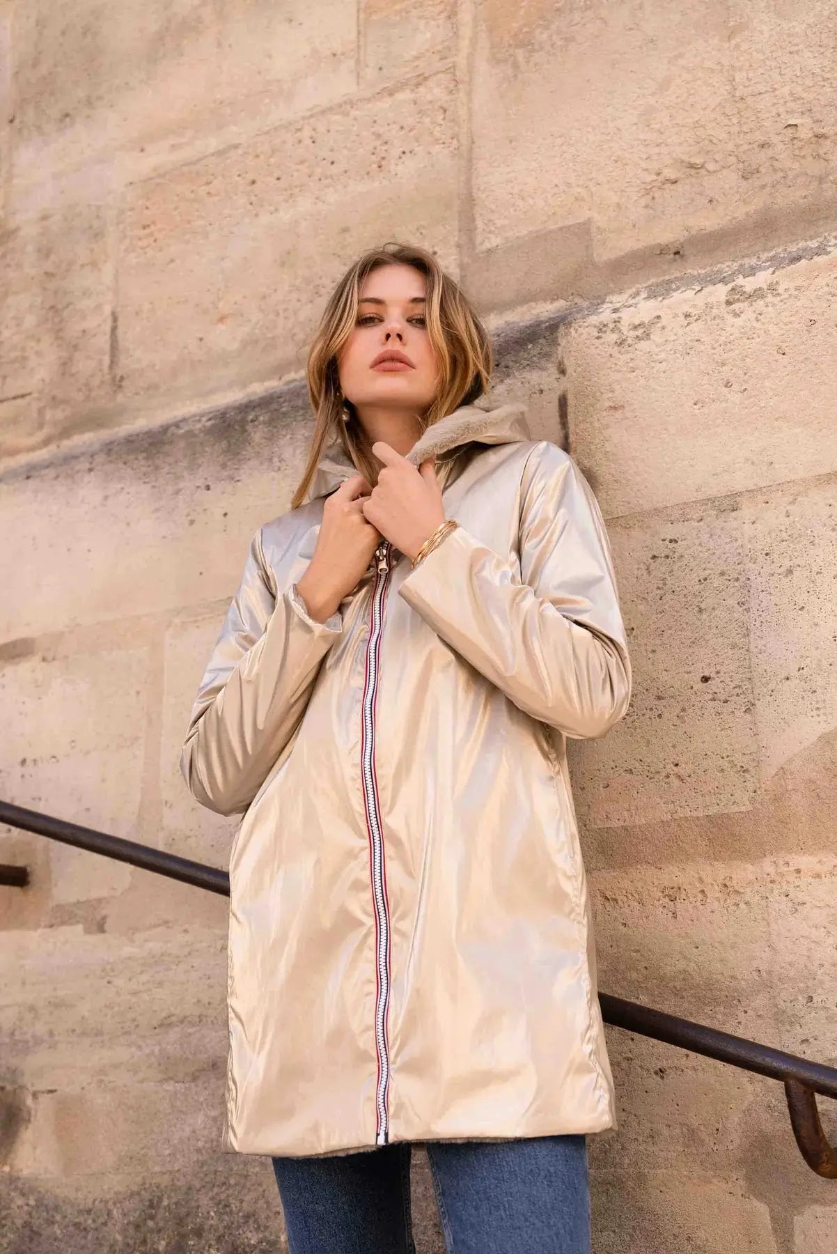 PARKA LONG DORE FOURRE LAURA JO La Chica