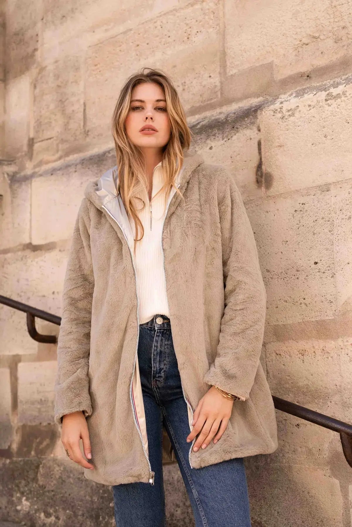 PARKA LONG DORE FOURRE LAURA JO La Chica