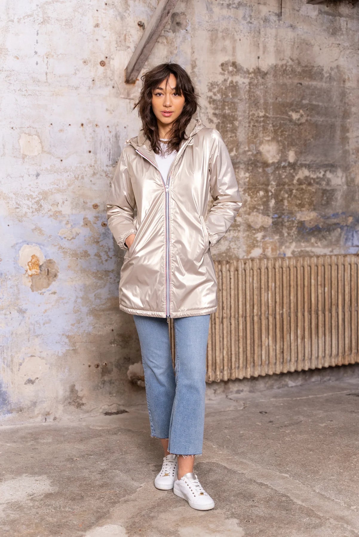 IMPERMEABLE LONG FOURRE DORE LAURA JO La Chica