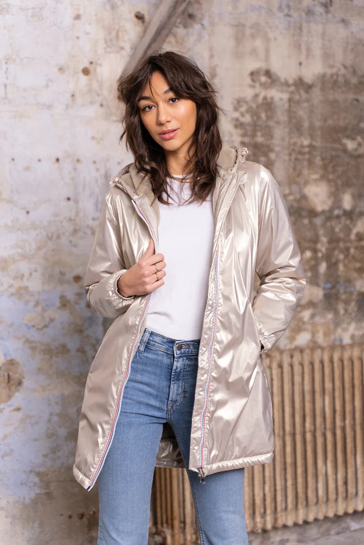 IMPERMEABLE LONG FOURRE DORE LAURA JO La Chica